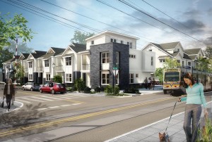 Artist rendering of the completed 2500 R Midtown affordable housing community. (Courtesy: Pacific Housing)